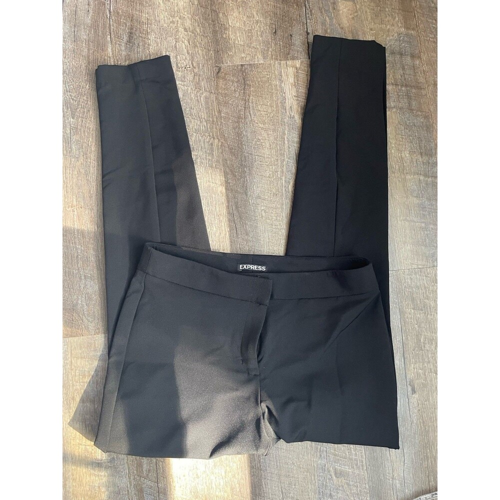 Express Columnist Women's Skinny Mid Rise Black Dress Pants Size 4R Pants